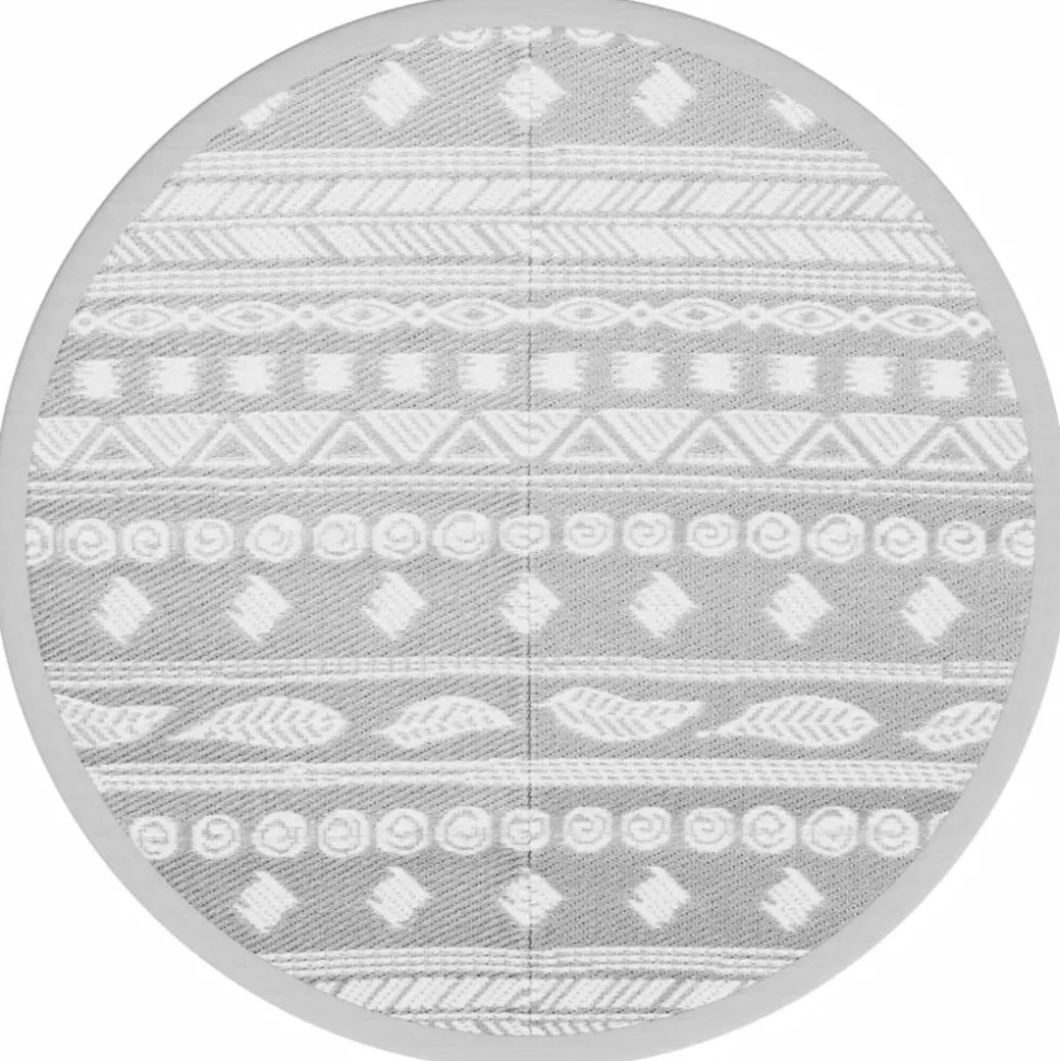 VIDAXL - Tapis d'extérieur arakil gris ø120 cm pp