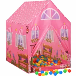 VIDAXL - Tente de jeu pour enfants avec 250 balles rose 69x94x104 cm