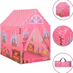 VIDAXL - Tente de jeu pour enfants avec 250 balles rose 69x94x104 cm