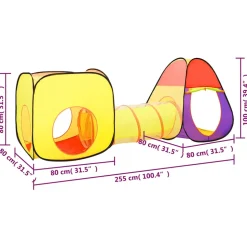 VIDAXL - Tente de jeu pour enfants multicolore 255x80x100 cm