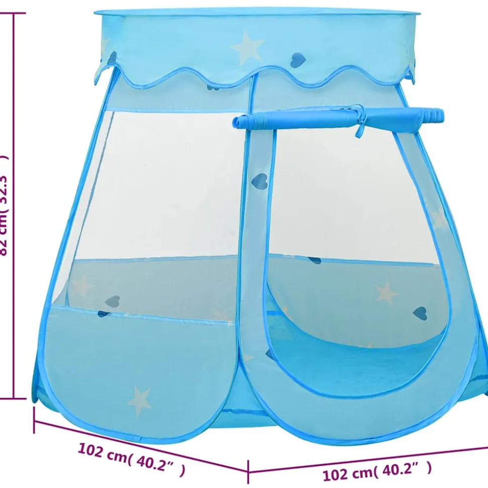 VIDAXL - Tente de jeu pour enfants bleu 102x102x82 cm