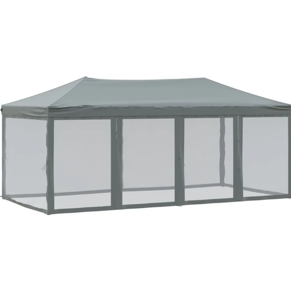 VIDAXL - Tente de réception pliable avec parois anthracite 3x6 m