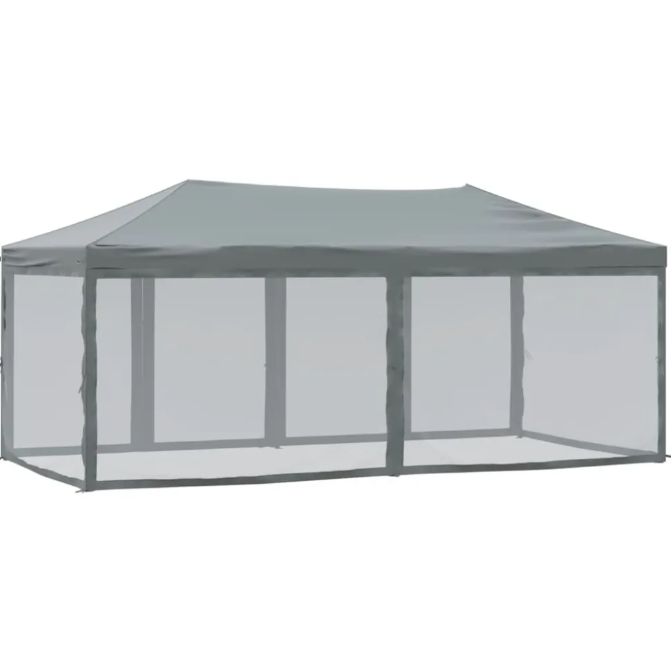 VIDAXL - Tente de réception pliable avec parois anthracite 3x6 m