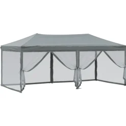 VIDAXL - Tente de réception pliable avec parois anthracite 3x6 m