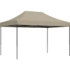 VIDAXL - Tente de réception pliable escamotable taupe 410x279x315 cm