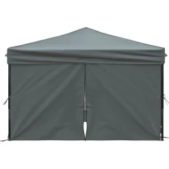 VIDAXL - Tente de réception pliable avec parois anthracite 3x3 m