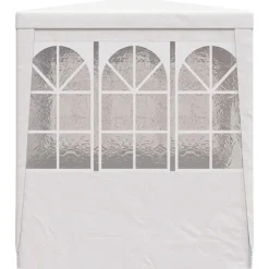 VIDAXL - Tente de réception avec parois latérales 2x2 m blanc 90 g/m²