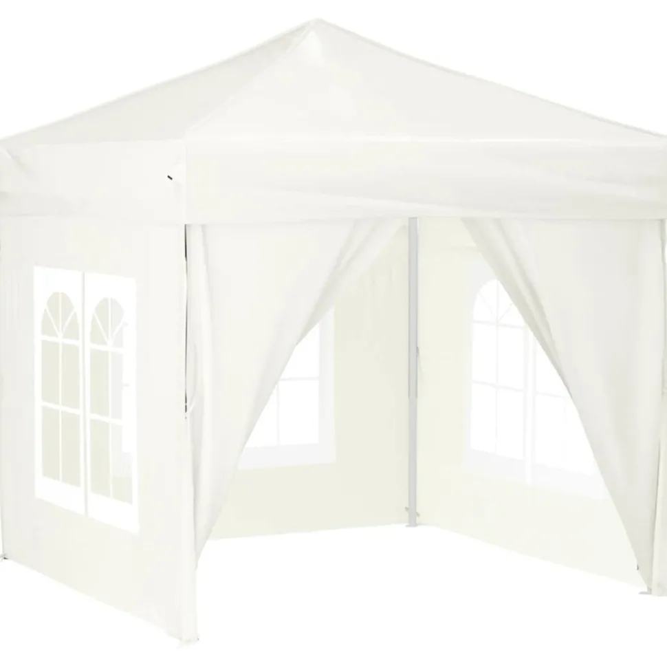 VIDAXL - Tente de réception pliable avec parois crème 2x2 m