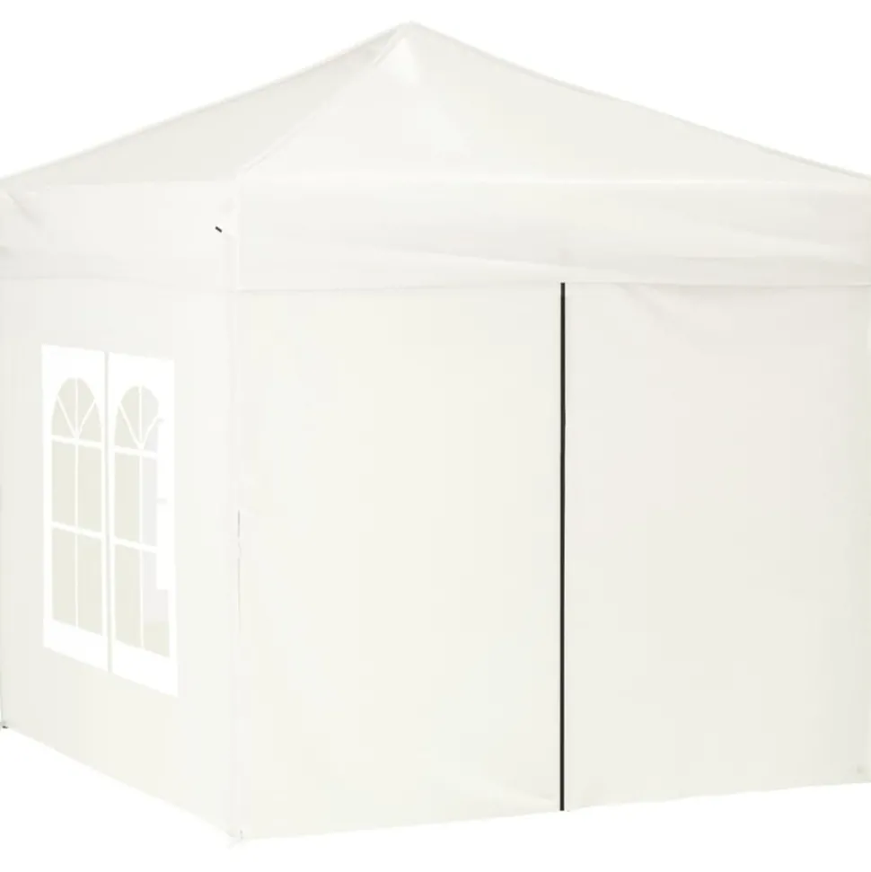 VIDAXL - Tente de réception pliable avec parois crème 2x2 m