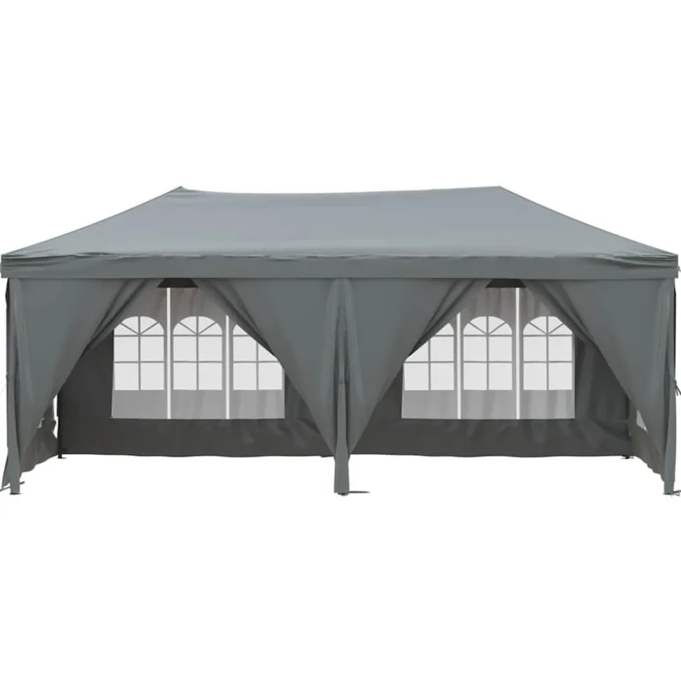 VIDAXL - Tente de réception pliable avec parois anthracite 3x6 m