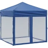 VIDAXL - Tente de réception pliable avec parois bleu 2x2 m