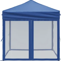 VIDAXL - Tente de réception pliable avec parois bleu 2x2 m