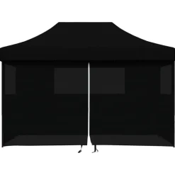 VIDAXL - Tente de réception pliable escamotable 4 parois latérales noir