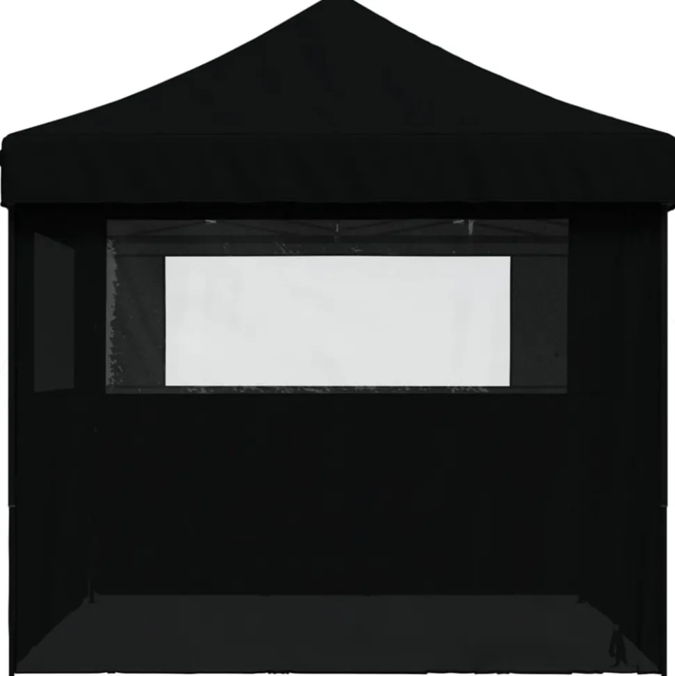 VIDAXL - Tente de réception pliable escamotable 4 parois latérales noir