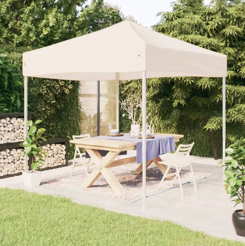VIDAXL - Tente de réception pliable crème 3x3 m