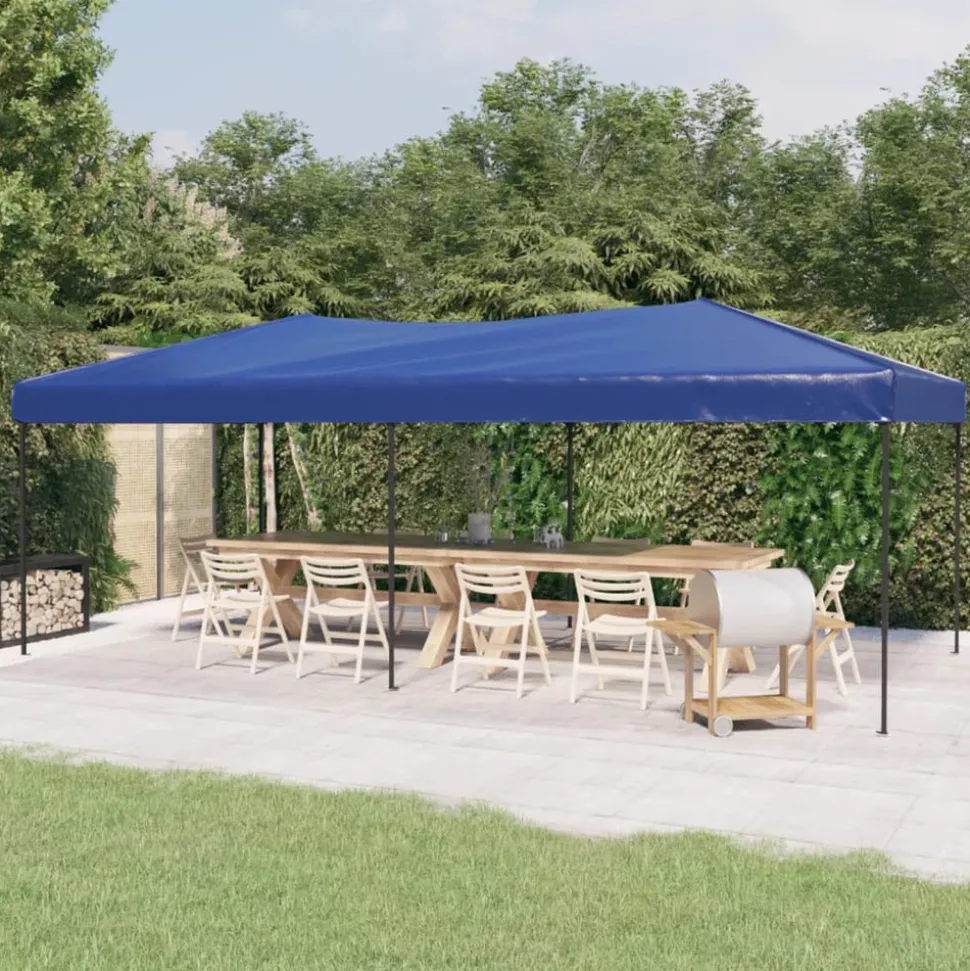 VIDAXL - Tente de réception pliable bleu 3x6 m