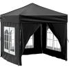 VIDAXL - Tente de réception pliable avec parois noir 2x2 m