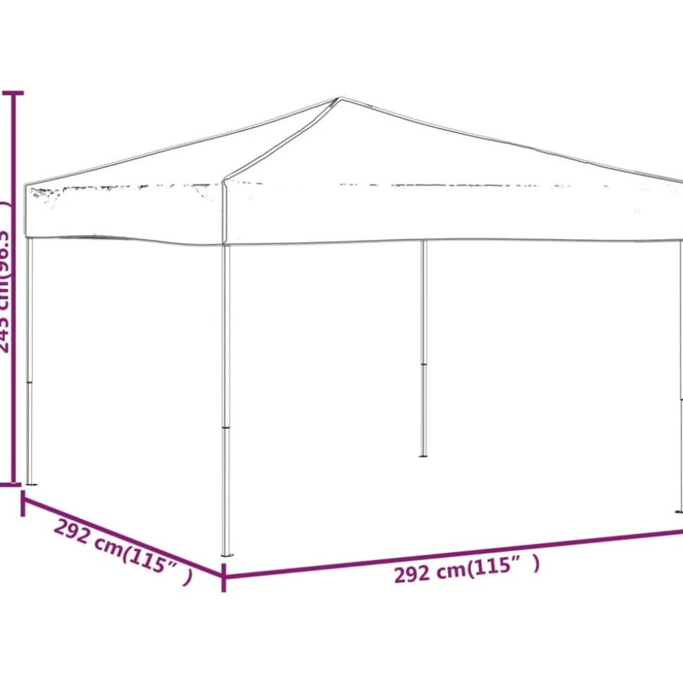 VIDAXL - Tente de réception pliable bleu 3x3 m
