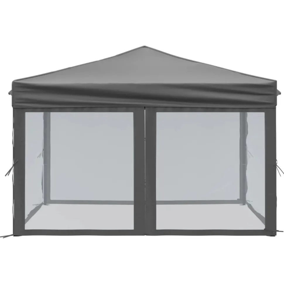 VIDAXL - Tente de réception pliable avec parois anthracite 3x3 m