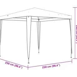 VIDAXL - Tente de réception professionnelle 2,5x2,5 m anthracite 90 g/m²