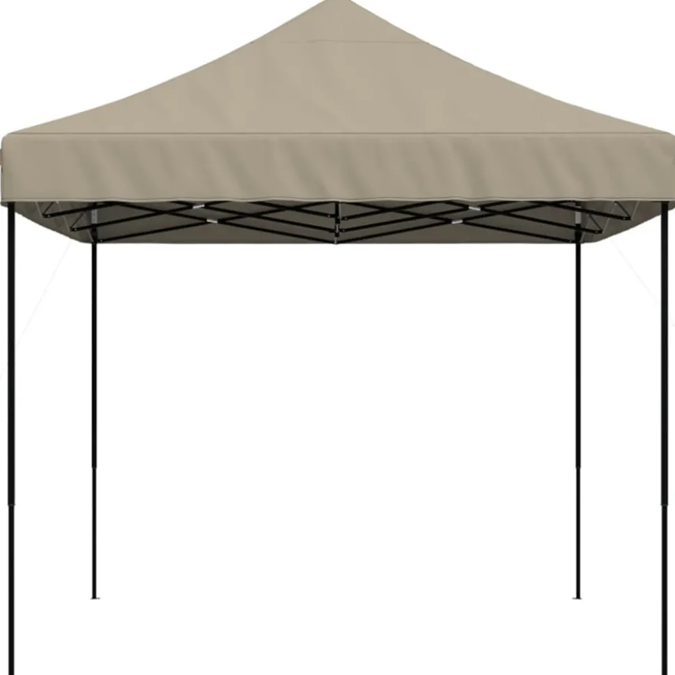 VIDAXL - Tente de réception pliable escamotable taupe 440x292x315 cm