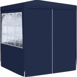 VIDAXL - Tente de réception avec parois latérales 2x2 m bleu 90 g/m²