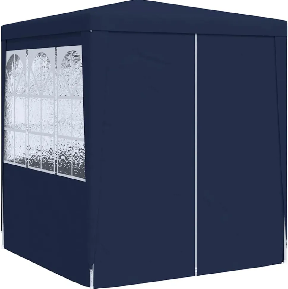 VIDAXL - Tente de réception avec parois latérales 2x2 m bleu 90 g/m²