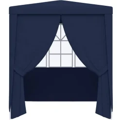 VIDAXL - Tente de réception avec parois latérales 2x2 m bleu 90 g/m²