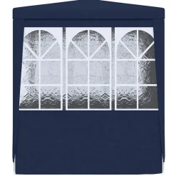 VIDAXL - Tente de réception avec parois latérales 2x2 m bleu 90 g/m²