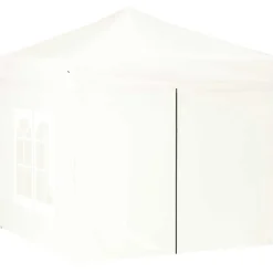 VIDAXL - Tente de réception pliable avec parois blanc 2x2 m