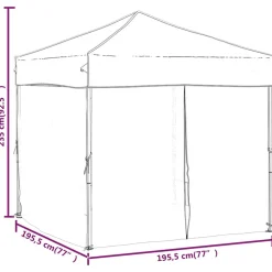 VIDAXL - Tente de réception pliable avec parois blanc 2x2 m