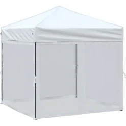 VIDAXL - Tente de réception pliable avec parois blanc 2x2 m