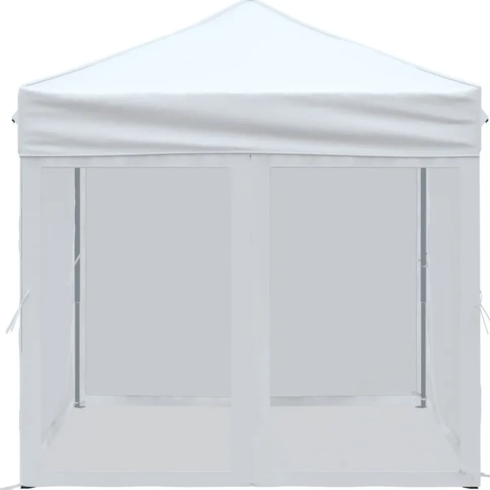 VIDAXL - Tente de réception pliable avec parois blanc 2x2 m