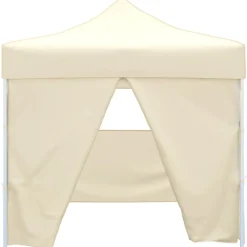 VIDAXL - Tente pliable avec 4 parois crème 3 x 3 m