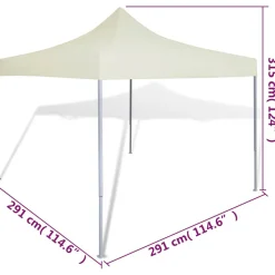 VIDAXL - Tente pliable crème 3 x 3 m