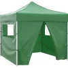 VIDAXL - Tente pliable verte 3 x 3 m avec 4 parois