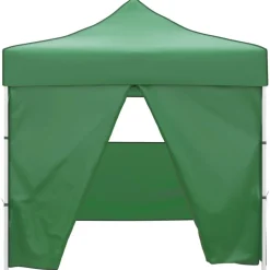 VIDAXL - Tente pliable verte 3 x 3 m avec 4 parois