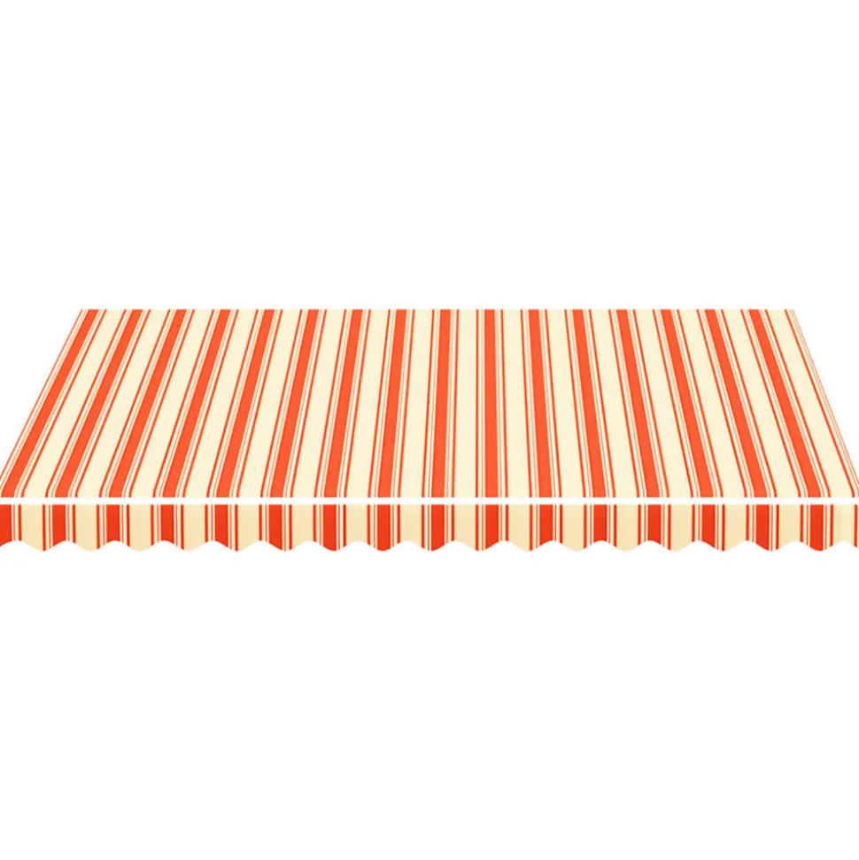 VIDAXL - Tissu de remplacement pour auvent jaune et orange 3x2,5 m