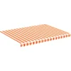 VIDAXL - Tissu de remplacement pour auvent jaune et orange 4x3 m