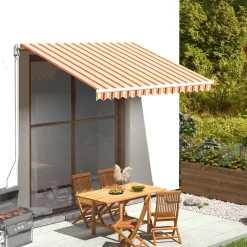 VIDAXL - Tissu de remplacement pour auvent jaune et orange 3,5x2,5 m