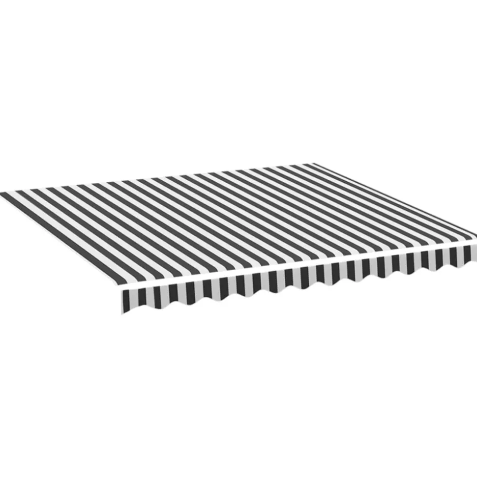 VIDAXL - Tissu de remplacement pour auvent anthracite et blanc 3x2,5 m