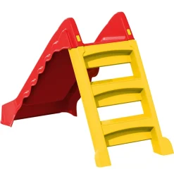 VIDAXL - Toboggan pliable d'enfants intérieur/extérieur rouge et jaune