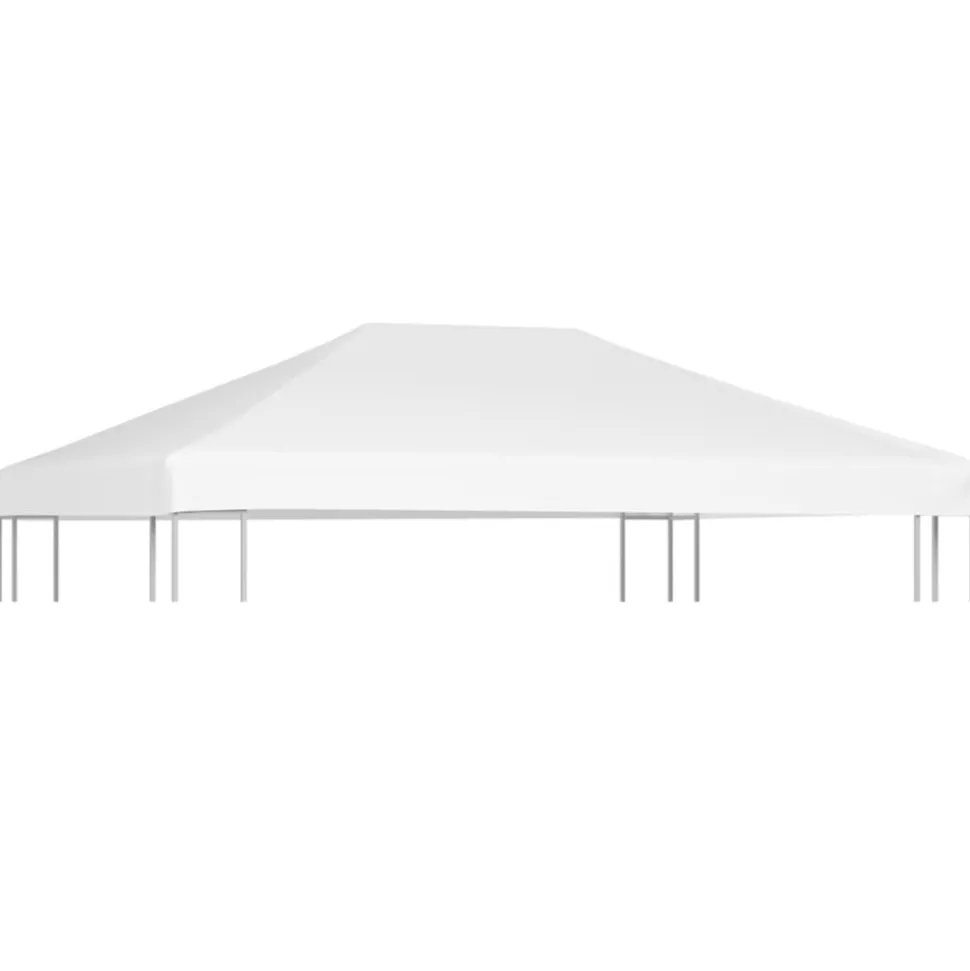 VIDAXL - Toile de toit de belvédère 270 g/m² 4x3 m blanc