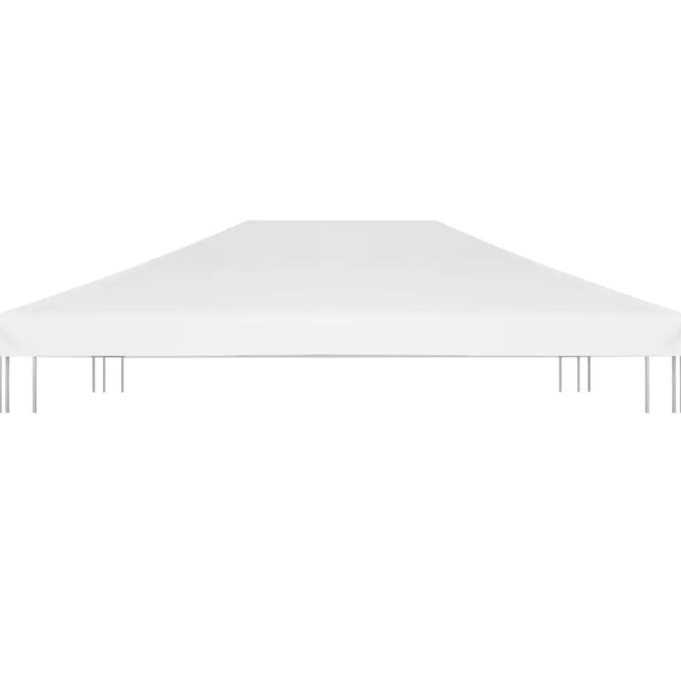 VIDAXL - Toile de toit de belvédère 270 g/m² 4x3 m blanc