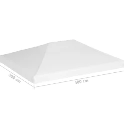 VIDAXL - Toile de toit de belvédère 270 g/m² 4x3 m blanc