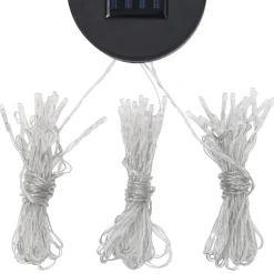 VIDAXL - Tonnelle avec double toit et lumières led 3x3x2,7 m taupe