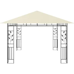 VIDAXL - Tonnelle avec moustiquaire et lumières led 4x3x2,73 m crème