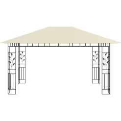 VIDAXL - Tonnelle avec moustiquaire et lumières led 4x3x2,73 m crème