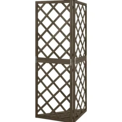 VIDAXL - Treillis d'angle gris 50x50x145 cm bois de sapin massif