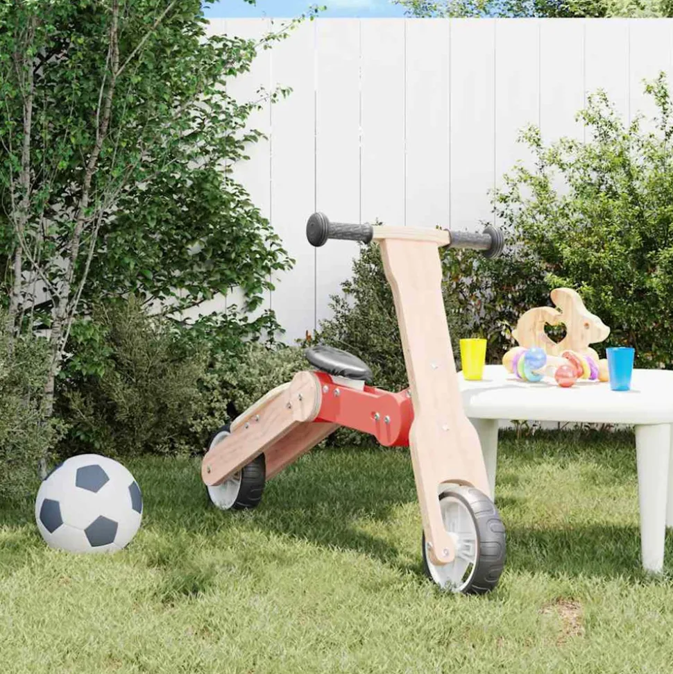 VIDAXL - Trottinette pour enfants 2-in-1 rouge
